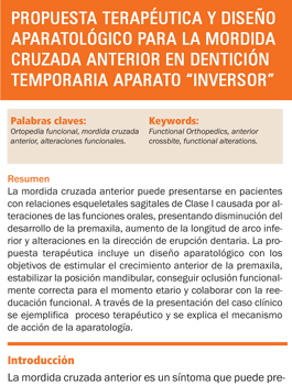#LecturaRecomedada: Ortopedia Funcional de los maxilares para mordida cruzada anterior