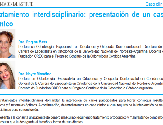 #LecturaRecomendada – Tratamiento interdisciplinario: presentación de un caso clínico”