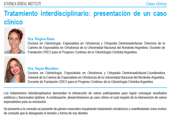 #LecturaRecomendada – Tratamiento interdisciplinario: presentación de un caso clínico”
